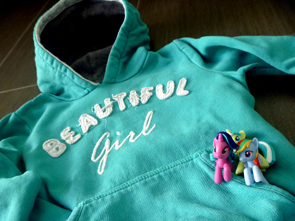 felpa verde acquamarina, cavallini little pony, outfit bimba, girl, momeme